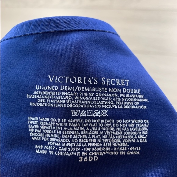 Victoria’s Secret Unlined Demi Navy Lace Bra - Picture 5 of 5